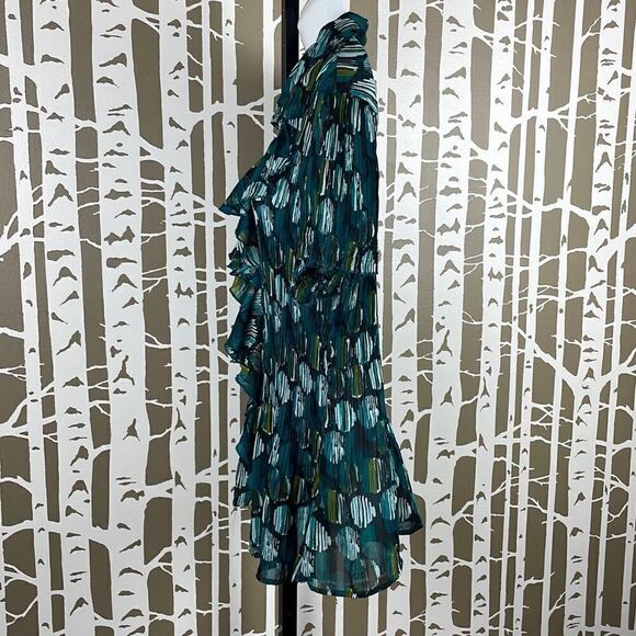 East 5th Y2K Waterfall Ruffled Semi-Sheer Blouse 1X - Picture 3 of 12